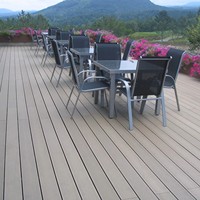 Nouvelles dalles de terrasse en composite au design moderne, revêtement de terrasse WPC ignifuge pour produits résistants au feu