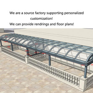 Techo de vidrio de aleación de aluminio personalizable, <span class=keywords><strong>aislamiento</strong></span> térmico, recinto de <span class=keywords><strong>terraza</strong></span>, protección contra la lluvia solar para villas, hoteles, terrazas solares - Product Image 6