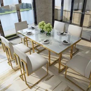 Büyük siyah balıksırtı mobilya ahşap yemek masası sandalyeler 6 modern lüks seti 1 parça