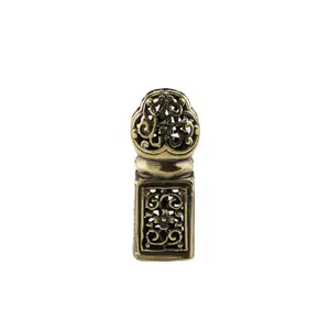 Handmade brass hollow seal pattern brass seal ornaments antique bronze collection