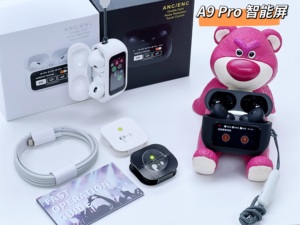 New màn hình thông minh TWS Bluetooth tai nghe A9pro không dây Earbuds BT 5.4 với 13 ngôn ngữ hiển thị kép Tai cuộc gọi điện năng thấp Type-C - Product Image 2