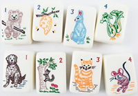 Ensemble de mahjong moderne de luxe en acrylique |   Carreaux transparents comme du cristal |   Jeu de société pour adultes de style casino avec plateau
