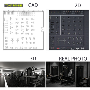 Centre de remise en forme de 600 m², solution tout-en-un, ensemble complet de machines de musculation commerciales et d'équipements d'entraînement aérobie en provenance de Chine - Product Image 3