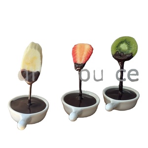 Fausses coupelles à sauce, modèles de fruits simulés et de sauces au poulet, accessoires de présentation alimentaire, pour photographie, avec effet de gouttelettes, pour la publicité, durables - Product Image 1