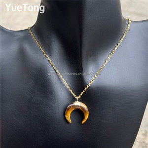 <span class=keywords><strong>Collana</strong></span> <span class=keywords><strong>con</strong></span> Pendente in Ametista Naturale a Forma di Luna <span class=keywords><strong>con</strong></span> Catena in Oro per Donna Gioielli di Alta Qualità Vendita all'Ingrosso - Product Image 3