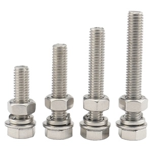 304 thép không gỉ Carbon thép Hex đầu bu lông và <span class=keywords><strong>NUT</strong></span> <span class=keywords><strong>Assortment</strong></span> Kit mở rộng din933 Hex bu lông Threaded rods m3m4m5m6m8m10m12 - Product Image 2