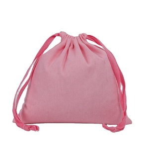 ถุงผ้าฝ้ายสีชมพูขนาดใหญ่สำหรับบรรจุภัณฑ์ ขายดี - Product Image 2