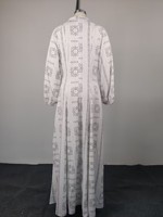 Robe longue décontractée pour femme, imprimée, boutonnée, grande taille, avec détails de liens tendance, S-2XL