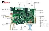 Carte mère KNTECH KN518 VoIP SIP PCB avec ports PoE et RJ11/RJ45/BNC pour systèmes de vidéosurveillance et de télécommunications