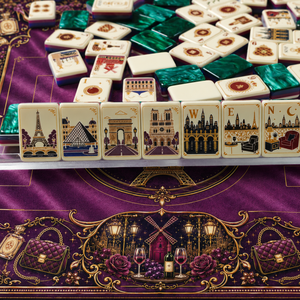 Nouvel ensemble de mahjong américain premium 2026, 160 tuiles en acrylique, Tour Eiffel de Paris, cadeau de luxe pour femme, prêt à être expédié rapidement - Product Image 2