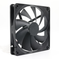 Hochleistungs-DC-Bürstenloser Axiallüfter 140x140x25mm 12V mit Kugellager, PBT-Rahmen und Kunststoffblättern für GPU-/Server-Kühlung und Abluft