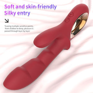 Vibrateur Lapin en Silicone Lanzhe en Gros, Jouet Sexuel Adulte, Rechargeable par USB, Étanche, en Latex, 12 Fréquences, Baguette de Massage Point G - Product Image 6