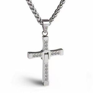 Collar de Cadena de Bambú Cruzado Estilo Speed Passion 10, Collar Unisex de Acero Inoxidable, Estilo Hip Hop, de Fábrica - Product Image 1