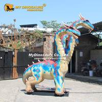 Statue de dragon à trois têtes animatronique My Dino FAW003 pour décoration extérieure