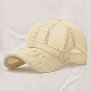 Casquette de baseball en maille respirante avec logo personnalisé, style mode, protection solaire ajourée, pour l'été 2026, idéale pour les voyages et les activités de plein air - Product Image 3