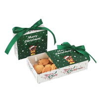 Boîte cadeau de Noël avec fermeture à nœud en ruban pour l'emballage de cadeaux de fin d'année et les programmes de cadeaux d'entreprise