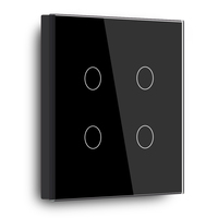 MVAVA 86mm 4 Gang Touch Switch Panneau de verre 16A 250V Panneau en verre trempé uniquement
