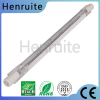 Lampe chauffante halogène infrarouge 2400K de 662 mm 2500 W avec revêtement céramique en verre de quartz semi-blanc pour machine de soufflage