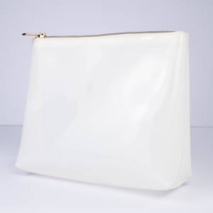 Sac cosmétique élégant à fermeture éclair Qualité garantie Sac cosmétique en TPU transparent blanc pour une utilisation à l'extérieur - Product Image 3