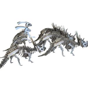Modelo 3D de Dilophosaurus en Acero Inoxidable, Escultura Animal Personalizada en Relieve, Artículo Coleccionable - Product Image 5