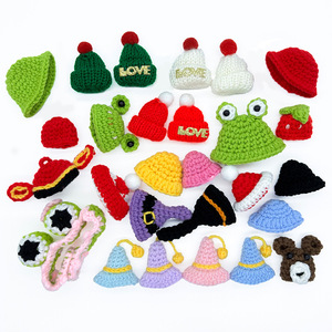 Mini chapeau DIY pour poupée, accessoires vestimentaires, chapeau grenouille, chapeau de Noël, produit fini, article en fil fait main au crochet - Product Image 1