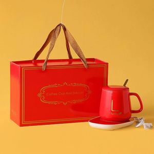 Self-Heating Smart Ceramic Mug Warmer 55 Degree <b>Thermostatic</b> Electric Coffee Heater Cup Temperature <b>Control</b> Set-Gift - Product Image 4