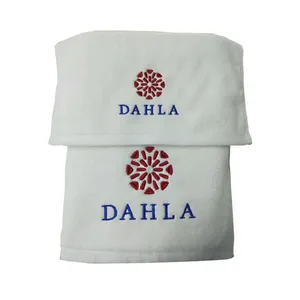 Wholesale ready stock 100% cotton white face towel bath sets towles with logo