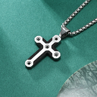 Steampunk Style Alin vente en gros Zircon mécanique géométrie pendentif en acier inoxydable collier bijoux pour hommes