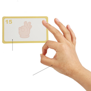 <span class=keywords><strong>Juego</strong></span> de mesa creativo de madera, divertidos rompecabezas de <span class=keywords><strong>gestos</strong></span>, juguete de emparejamiento de formas, juguete Montessori, juguete de aprendizaje de matemáticas para niños, <span class=keywords><strong>juego</strong></span> de contar con los dedos - Product Image 4