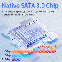 Tarjeta de Expansión Lekuo Ultra-Rápida PCIe a Doble SATA 6Gbps con Chip ASM1061, Multiplicador de Puertos con Protocolo AHCI para Actualización de SSD/HDD