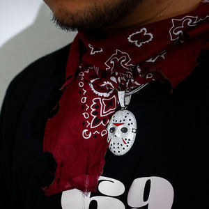 Pendentif Masque de Jason Voorhees KRKC, Cadeau d'Halloween Horreur Effrayant, Charmes d'Halloween pour Enfants, Pendentifs Squelette - Product Image 4