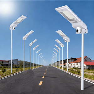 ไฟถนน LED อัจฉริยะ 300W พลังงานแสงอาทิตย์ ควบคุมผ่าน WiFi พร้อมกล้องสนทนาด้วยเสียง เซ็นเซอร์ตรวจจับความเคลื่อนไหว PIR ไฟรักษาความปลอดภัยในตัว - Product Image 3