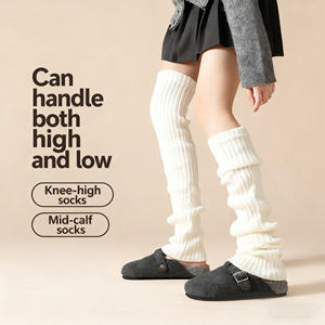 ที่คลุมถุงเท้ายาวสตรีทรงหลวมยาวน่องยาวถึงเข่าแฟชั่นผ้านุ่มให้ความอบอุ่นในฤดูหนาว - Product Image 4