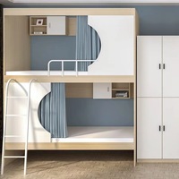 Lit superposé moderne minimaliste à poser au sol, lit double pour enfants, idéal pour petits appartements, fabriqué en Chine