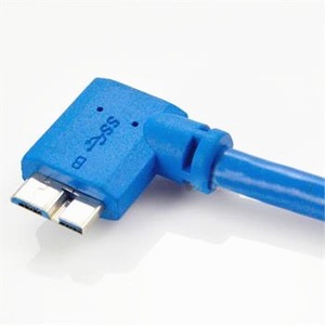 3.0 USB เป็นมุมฉากไปยังสายดาต้าไมโคร B สำหรับกล้องที่มีตัวนำทองแดงแท้และแจ็คเก็ตพีวีซี - Product Image 2