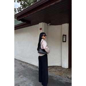 Blouson Bomber Long en Polyester pour Femme Automne/Hiver, Motif à Carreaux et Rayures, Col Montant, Boutons Crème, Logo Personnalisable - Product Image 1