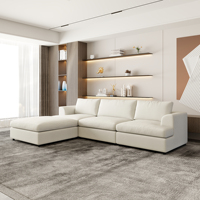 Sofá Modular Seccional de Esponja Bouclé Moderno y Minimalista ATUNUS, Sofá en Forma de U y L de Combinación Libre, Juego de Sofás Cloud