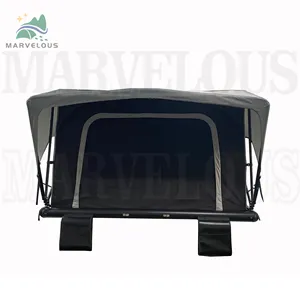 Double layers waterproof quick opening 2-3 person folding aluminum insulated lightweight roof top tent