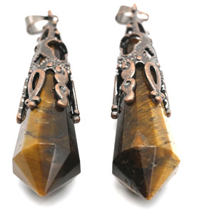 Pendentif pendule naturel à 7 chakras Améthyste Cristal de quartz rose 12 facettes Thérapie Guérison Radiesthésie Divination Pendule - Product Image 3