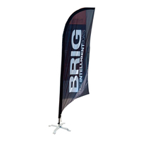 Drapeaux publicitaires en polyester à plumes, bon marché, pour l'extérieur, design personnalisé avec mât en aluminium pour la publicité promotionnelle