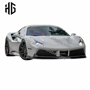 Jupes latérales en fibre de carbone, kit de carrosserie pour <span class=keywords><strong>Ferrari</strong></span> 488 GTB Sports Turning Rear Diffuser Spoiler Car Parts, <span class=keywords><strong>prix</strong></span> de gros - Product Image 5