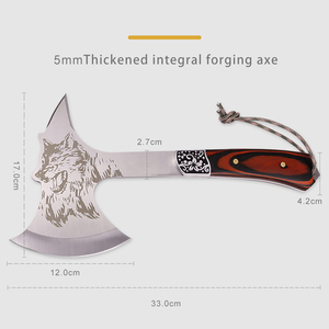 Rìu đầu sói bán chạy nhất - cán gỗ, độ cứng cao, đa năng, dùng cho cắm trại ngoài trời - Product Image 3