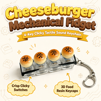 Clé USB Sonore Anti-Stress en Forme de Hamburger de Dessin Animé Personnalisé et Créatif, Jouet Mécanique pour Clavier, Idéal comme Cadeau Promotionnel