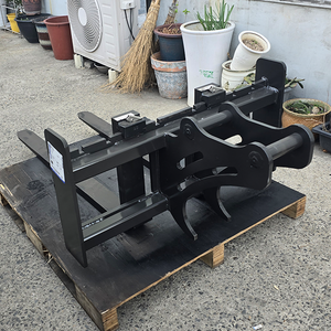 Fourche à palettes robuste pour excavatrice, réglable, en acier robuste, pour la manutention, le levage et la logistique sur site - Product Image 4