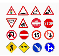 Panneaux de signalisation routière en aluminium réfléchissants haute intensité personnalisés, panneaux d'avertissement routier et panneaux de sécurité routière