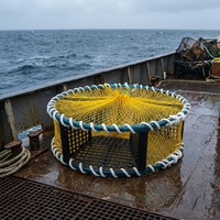 Piège cylindrique pour poulpes et crabes, panier à crabes en maille d'acier