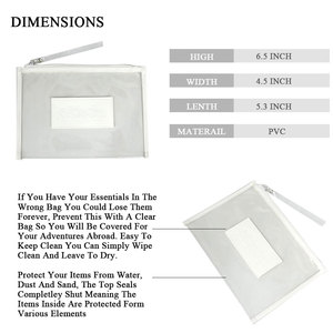 Titting Flexible Glassy PVC Cosmetic Flat Purse Polymathic Canonical Cosmetic Bags Estuches de maquillaje con cremallera abundante para dama de honor - Product Image 4