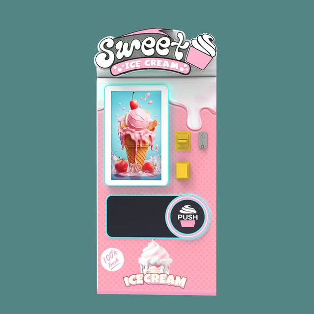 Singapore Kiosk Vending Machine for Ice Cream Jars Freezer Ice Cream Unit
