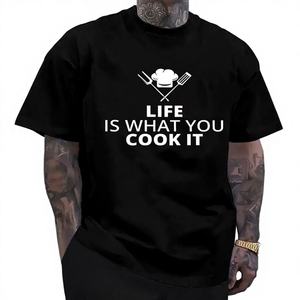 T-shirt unisexe urbain amusant, poids du tissu 220g, lavable en machine, cadeau idéal pour le père ou l'homme, fabriqué en - Product Image 1