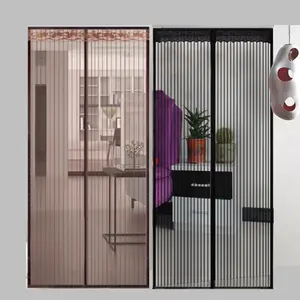 Economic Hands Free Screen Printed Mosquito Net Door Mesh With Magnets Anti Bugs Curtain